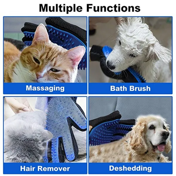 Grooming gloves for dog with Cats Brush Comb Deshedding Hair - Image 17