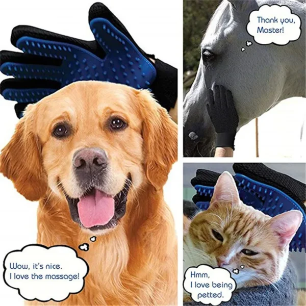 Grooming gloves for dog with Cats Brush Comb Deshedding Hair - Image 3