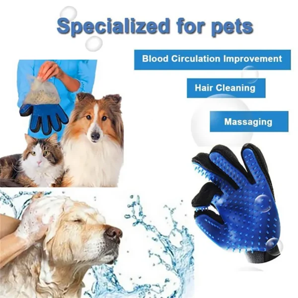 Grooming gloves for dog with Cats Brush Comb Deshedding Hair - Image 2