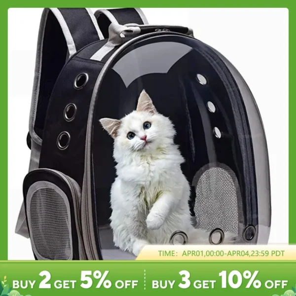 Cat Pet Carrier Backpack Transparent - Small Animal Travel Backpack