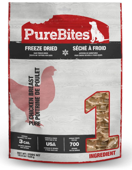 PureBites Freeze-Dried Chicken Dog Treats, 18.5 oz